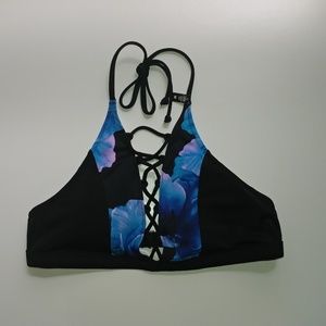 NWT Victoria Secret Pink Floral Swim Halter Top M